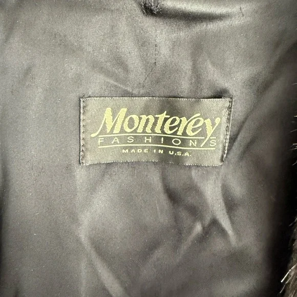 Vintage Faux fur black luxurious Jacket size medium - Picture 8 of 11